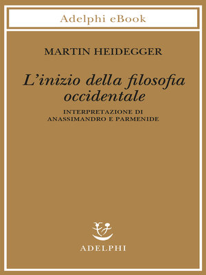 cover image of L'inizio della filosofia occidentale